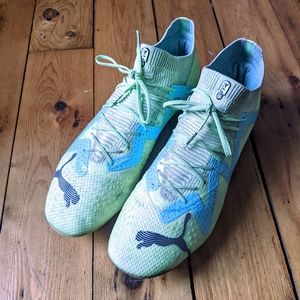 Puma Future Ultimate Size 11.5 Yellow/Peppermint Pursuit Pack Soccer cleats